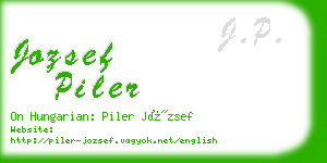 jozsef piler business card